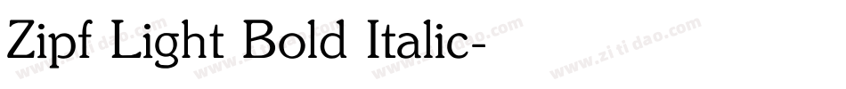 Zipf Light Bold Italic字体转换